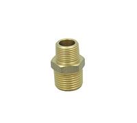 LTWFITTING Brass Pipe Hex Reducing Nipple Fitting 1/2-Inch x 3/8-Inch Male BSPT (Pack of 5)