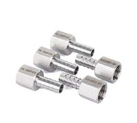 LTWFITTING Stainless Steel 316 BSP Fitting Coupler/Adapter 1/4-Inch Female BSPP x 5/16-Inch(8mm) Hose Barb Fuel Gas (Pack of 5)
