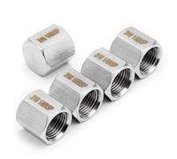 LTWFITTING Stainless Steel 316 BSP Pipe Cap Fitting 1/8-Inch Female BSPP Air Fuel Boat (Pack of 5)