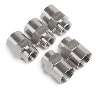 LTWFITTING Stainless Steel 316 BSP Pipe Fitting 1/2-Inch x 3/8-Inch Female BSPP Reducing Coupling Boat Air Fuel (Pack of 5)