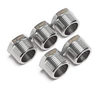 LTWFITTING Stainless Steel 316 Pipe Hex Head Plug Fitting 3/4-Inch Male BSPT Air Fuel Boat (Pack of 5)