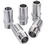 LTWFITTING TWStainless Steel 316 Fitting Connector 1" Hose Barb x 3/4" NPT Male Fuel Water(Pack of 5)