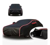 LTWHLLLP Car Cover for MG Midget Convertible 1964-1979 Car Cover Waterproof Dustproof UV Resistant With Reflective Strips Car Tarpaulin Full Car Cover(Black/red)