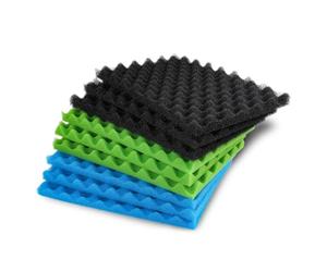 LTWHOME 17" X 11" Fish Pond Foam Filter Sponge Set 430mm X 280mm Media Fit for All Pond Solutions (Pack of 3 Sets)