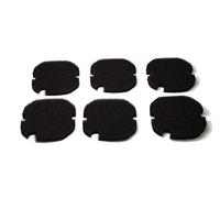 LTWHOME Black Fine Foam Filter Fit for AquaManta EFX 200 External Filter (Pack of 6)
