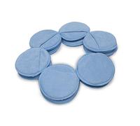 LTWHOME Blue Microfiber Wax Polish Applicator Cleaning Detailing Foam Sponge Pad with Finger Pocket for Cars (Pack of 12)