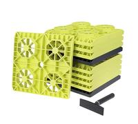 LTWHOME Caravan Levelling Ramp Set Heavy Duty for Leveling Single and Dual Wheelsand Jacks 21.5 * 21.5cm (Pack of 10)