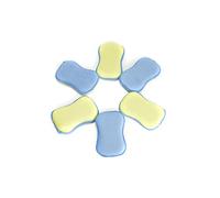 LTWHOME Dual Sided Microfiber 2 in 1 Washing Up Pad Scrubbers and Cleaning Sponges - Non Scratch and Odour Free Technology(Pack of 6)