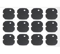 LTWHOME Fine Filter Foam Fit for AquaOne Aqua One AQUIS 1200/1250 and 1000/1050(Black, Pack of 12)