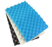 LTWHOME Fish Pond Foam Filter Sponge Set 430mm X 280mm 3 Grade Media,17-Inch X 11-Inch Media (Pack of 1 Set)