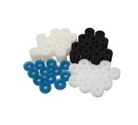 LTWHOME Foam Fine Coarse Carbon Filter Pads Set Fit for Eheim Cartridges Aquaball 2208 2210 2212/60 130 180 (Pack of 48)