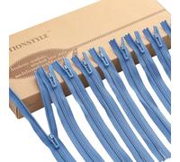LTWHOME INOTIONSTYLE 17 CM / 6 Inch #3 Dark Blue Anti-Collision Zipper for Sport Pants15 PCS 23Y018651