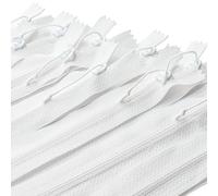 LTWHOME INOTIONSTYLE 17 CM / 6 Inch #3 Off White Huntless Double-Sided Zipper for Sun-Proof Clothing 70 PCS 23N027306