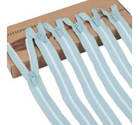 LTWHOME INOTIONSTYLE Bio-Based Zip Left Insert 60 CM / 24 Inch #5 Mint Green Plastic Zipper for Children's Coats 6 PCS 22D084460