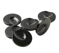 LTWHOME INOTIONSTYLE Premium Buttons 25mm/40L Black 2-Hole Buttons with Oeko-TEX® Standard 100 for Coat 6 Pcs JAGF00036K