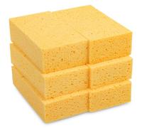 LTWHOME Natural Cellulose Non-Scratch Sponges Jumbo Car Care Cleaning Sponges Super Absorbent Vehicle for Auto Home Horse Kitchen Office Boat -19 x 10 x 5 cm (Pack of 6)