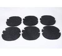 LTWHOME Replacement Black Fine Foam Filter Fit for AquaManta EFX 300/400 External Filter (Pack of 6)