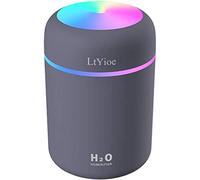 LtYioe Humidifier Portable Mini Humidifiers for Bedroom, Personal Desktop Air Humidifier with Colorful Cycling Light, 2 Mist Modes and Auto Shut-Off, Super Quite for Office Home Car(Navy Black)