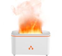 LtYioe Mini Colorful Flame Essential Oils Diffuser, 160ml Ultrasonic Aroma Diffusers with Cool Mist Aromatherapy Humidifier, 7 Colorful Light, Whisper-Quiet, Auto-Off, 8Hours for Home, Office,White