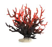 LTYKNGH Aquarium Plants 2pcs Simulation Mini Coral Micro Landscape Fish Starfish Decorartions Aquarium Decor Ornaments Plants(Red black)