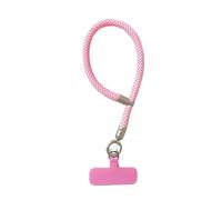 LTYKNGH Phone Charm Strap Multi-Functional Mobile Phone Lanyard, Adjustable Wrist Strap, Short Rope, Metal Lock, Sturdy Hanging Plate(Pink)