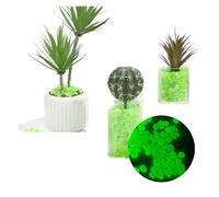 LTYKNGH Small Stones In The Fish Tank 1cm Night Light Gemstones Shining Artificial Fluorite Aquarium Fish Tank Decoration Landscaping Colored Stones Pebbles(Light green)