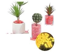 LTYKNGH Small Stones In The Fish Tank 1cm Night Light Gemstones Shining Artificial Fluorite Aquarium Fish Tank Decoration Landscaping Colored Stones Pebbles(Pink)