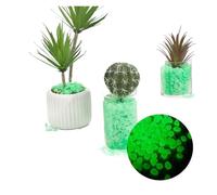 LTYKNGH Small Stones In The Fish Tank 1cm Night Light Gemstones Shining Artificial Fluorite Aquarium Fish Tank Decoration Landscaping Colored Stones Pebbles(Green)