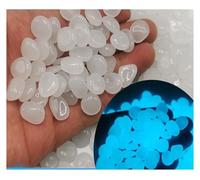LTYKNGH Small Stones In The Fish Tank 200Pcs Artificial Noctilucent Stone with Colorful Luminescence Aquarium Fish Tank Landscaping Vase Sidewalk Decoration(White)