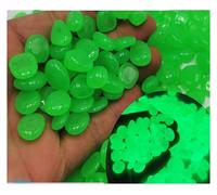 LTYKNGH Small Stones In The Fish Tank 200Pcs Artificial Noctilucent Stone with Colorful Luminescence Aquarium Fish Tank Landscaping Vase Sidewalk Decoration(Green)