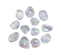 LTYKNGH Small Stones In The Fish Tank Crystal Clear Quartz Electroplated Glitter Palm Stone Gemstone Mineral Specimen Home Decor(50g (4-6pcs))