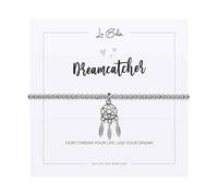 Lu Bella Silver Dreamcatcher Charm Friendship Bracelet - Stackable Jewellery - Thoughtful Bracelet for Special Friends - Adjustable Stretchy Silver String Present Jewellery with Charm and Gift Bag