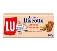 LU Le Petit Biscotte Crunchy Cinnamon and Brown Sugar Biscuits, For Sharing with Family or Treating Yourself 200 g (Pack of 10)