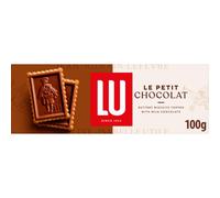 LU Le Petit Chocolat Milk Chocolate Coated Biscuits, Classic French Buttery Biscuit Snack Topped with Smooth Milk Chocolate, Gifting Treat, 100 g (Pa