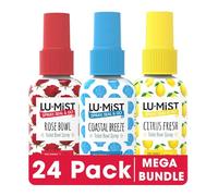 Lu-Mist Assorted Toilet Bowl Spray - Pack of 24 (10x Citrus Fresh, 4x Rose Bowl & 10x Coastal Breeze) 24 x 60ml