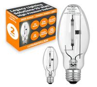 LU70/MED | High Pressure Sodium HID Light Bulb | 70W E26 Base ED17 ANSI Code S62 | High Output HID Light | 4000K Cool White & Clear Finish | 24000 Life Hours | 2 Pack by GoodBulb