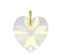 Lua Joia 9ct Gold June Birthstone Pendant Only With Sparkly Moonstone Charm Heart Crystal Jewellery for Women Gift for Girls, Mum, Wife, Birthday, Anniversary & Valentine’s