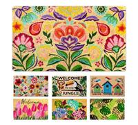 LUA VIKA Coir Doormat, 40x70 (Dalias), Multicolor, Welcome Mat, Non Slip, Machine Made, Rectangular, 1.5 x 40 x 70 cm, 1.39 kg