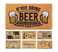 LUA VIKA Coir Doormat - Beer - 40x70 cm - Outdoor Door mat - Front Door mat outside - Funny Doormats outside