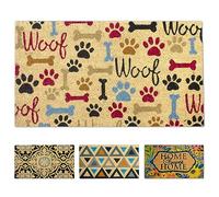 LUA VIKA Coir Doormat - Bones - 40x70 cm - Outdoor Door mat - Front Door mat outside - Doormats outside