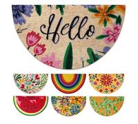 LUA VIKA Coir Doormat - Hello - 40x70 cm - Outdoor Door mat - Front Door mat outside - Half moon Doormats outside