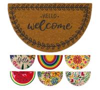 LUA VIKA Coir Doormat - Hello welcome - 40x70 cm - Outdoor Door mat - Front Door mat outside - Half moon Doormats outside