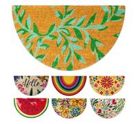 LUA VIKA Coir Doormat - Nature - 40x70 cm - Outdoor Door mat - Front Door mat outside - Half moon Doormats outside