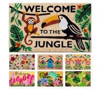 LUA VIKA Coir Doormat - Welcome to the jungle - 40x70 cm - Outdoor Door mat - Front Door mat outside - Doormats outside