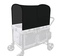 LUAATT Stretchy Panoramic Canopy Compatible with Wonderfold Stroller Wagons W2/W4 All Model,UPF50+ Fabric Sun Shade and Protection for Riders(Black)