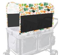 LUAATT Stretchy Panoramic Canopy Compatible with Wonderfold Stroller Wagons W2/W4 All Models,UPF50+ Sun Protection with Two Mesh Windows,Sun Shade and Protection(Dinosaur)