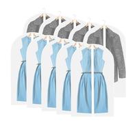 Luabue 10 Pack Garment Bags 39 inch Suit Covers, Translucent Clothes Covers Protector Bags, PEVA Dustproof Suit Bags for Hanging Clothes Jackets, Waterproof Washable Closet Organizer (60 x 100 cm)