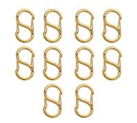 Luabue 10Pcs Double Opening Lobster Clasps, 0.67in Gold Necklace Shortener Charm Clasp, Gold Necklace Clasps Bracelet Connectors Chain Shortener Clasp for DIY Jewelry Repairing
