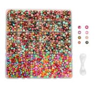 Luabue 2080PCS Colorful Letter Beads Friendship Bracelet Making Kit, A-Z 7mm Coloured Alphabet Bead Kit for Jewelry Making Acrylic Bracelet Beads in 26 Grid Box w/Clear String for Girls Gifts