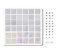 Luabue 2080PCS White Letter Beads for Friendship Bracelet Making Kit 7mm A-Z Alphabet Beads Kit for Jewelry Making, Acrylic Bracelet Bead in 26 Grid Box with Clear String for Girls Gifts (White)